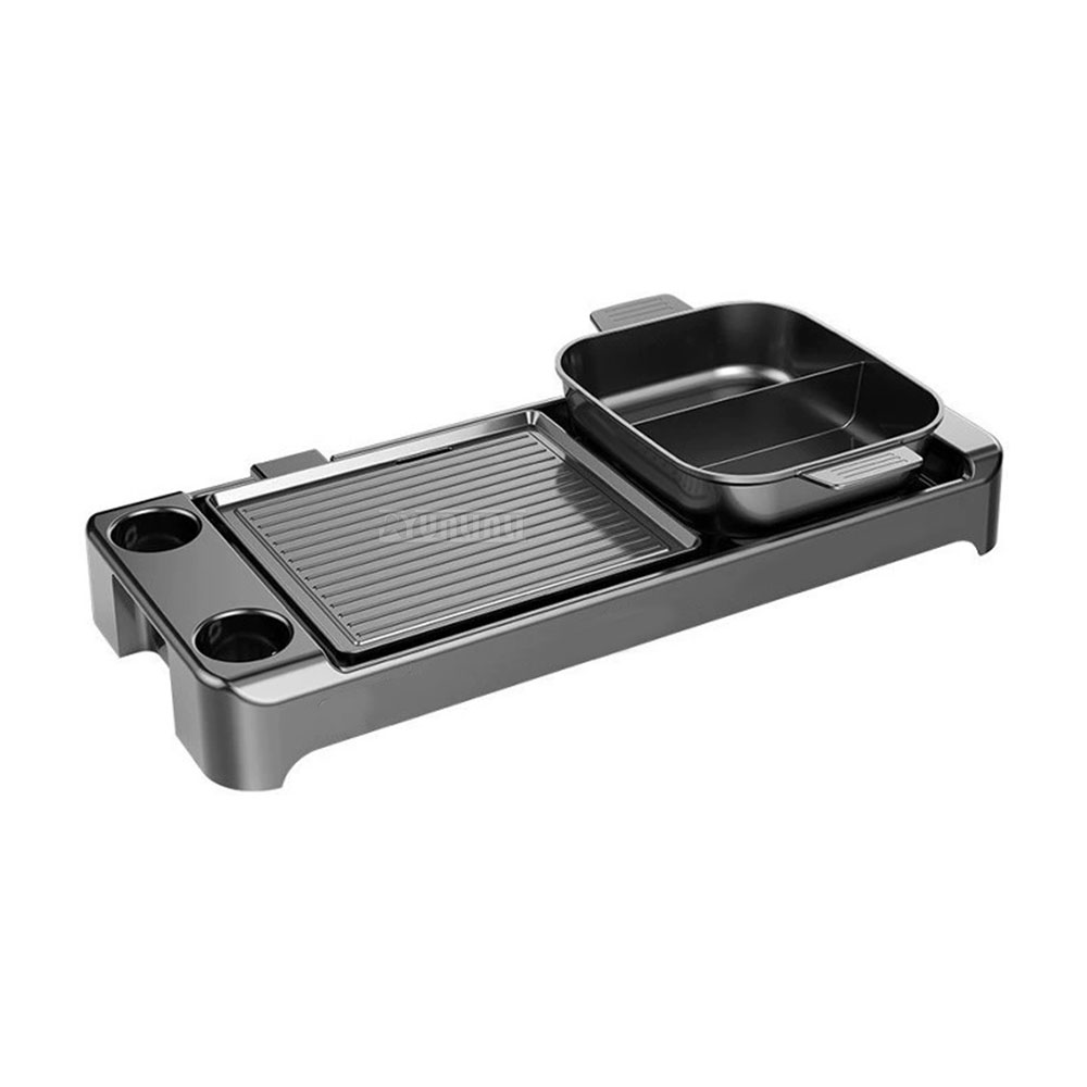 Home Cooking Electric - Elektrischer Grill-Hotpot-Herd mit Doppelfunktion: Kochtopf und