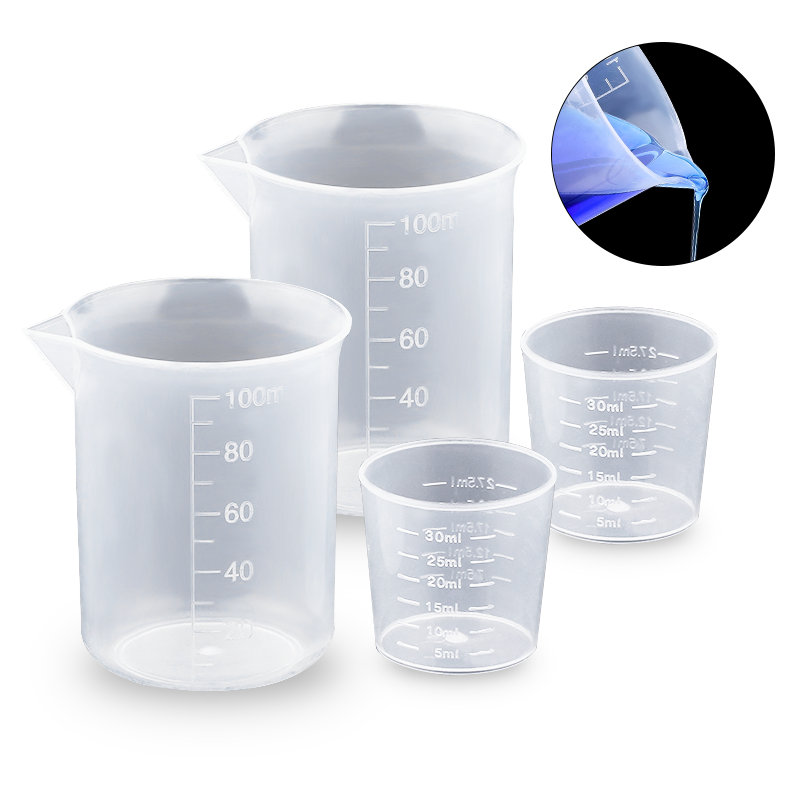 Home Cooking Help - 100ML & 30ML Kunststoff-Messbecher Graduierter Becher