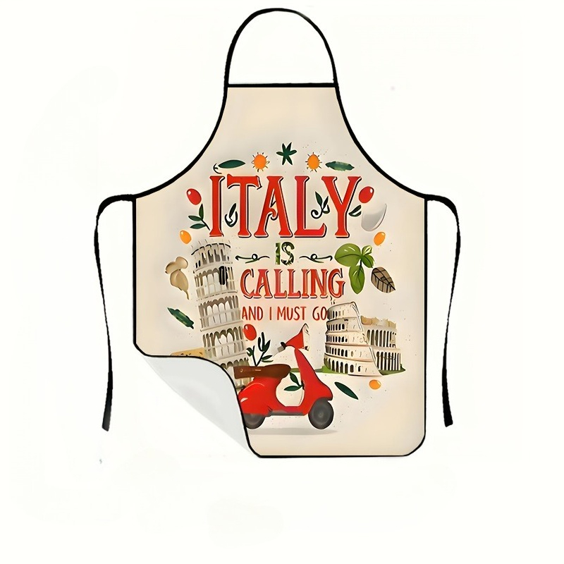 Home Cooking In Italian - 1 Stück Schürze im italienischen Stil,