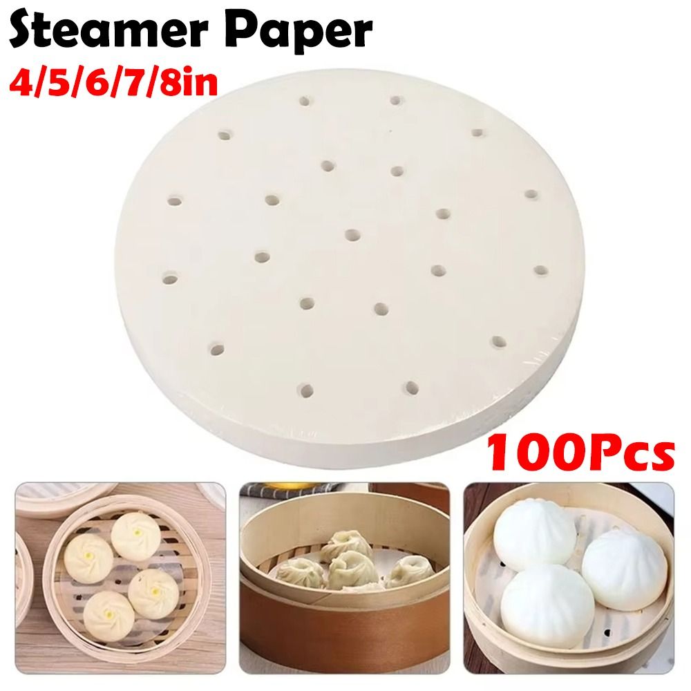 Home Cooking Help - 100 Stück gedämpftes Papier, gedämpfte Brötchen,