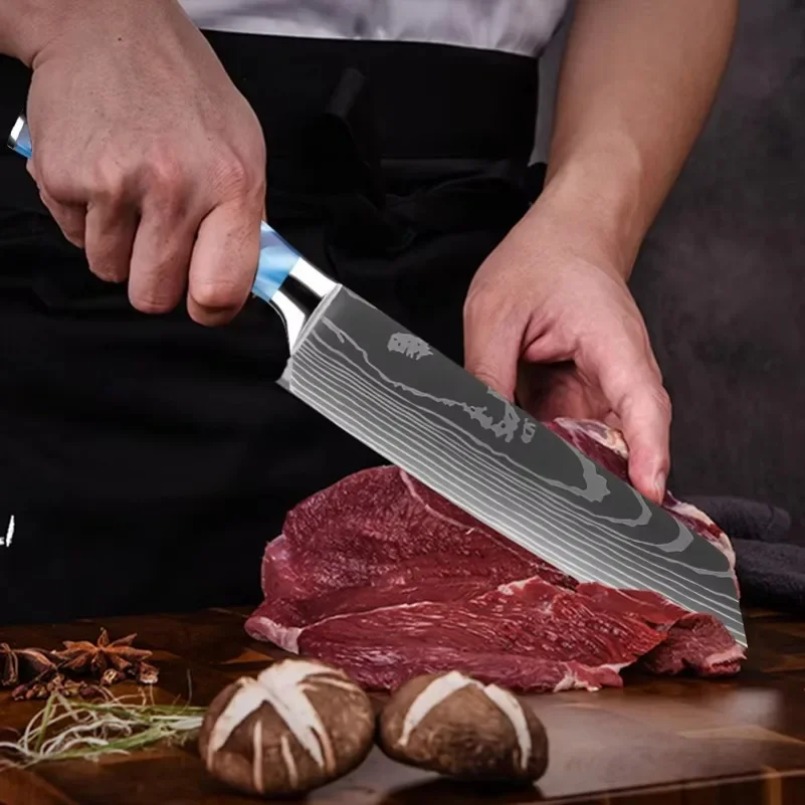 Damaskus-gemustertes Laserstah – Home Cooking Japanese Bewertung und Preis