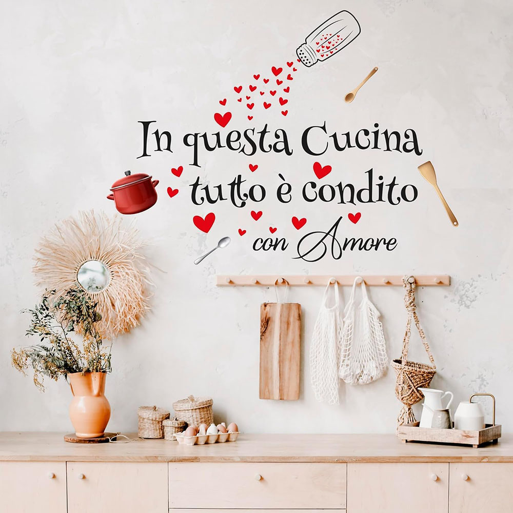 Wandaufkleber mit französische – Home Cooking In Italian Bewertung und Preis